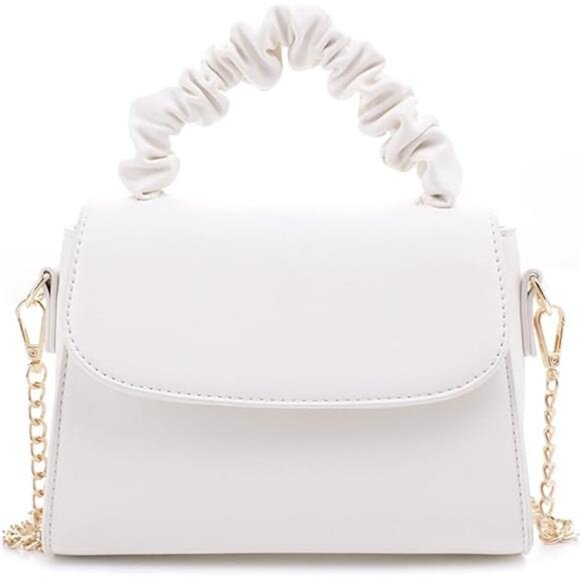 Sexy White Mini Top handle Crossbody Bag - Picture 1 of 7